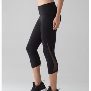 Lululemon Train Times Crop Black Size 4 P296